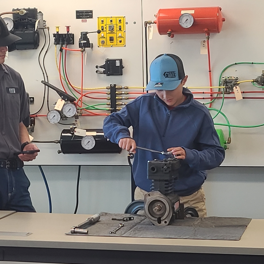 Mrs. Chott took a group of 8th grade students to State Technical College for an exciting day of exploring careers in Transportation, Utilities & Power, and Agricultural Construction
