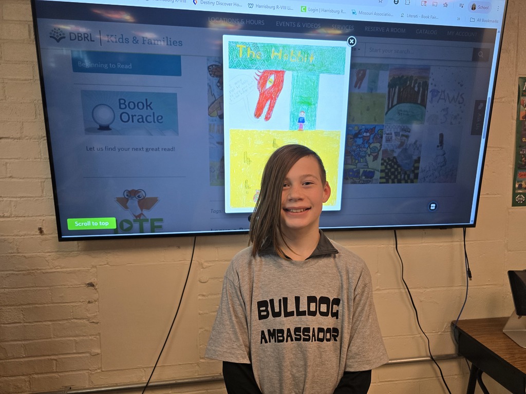5th grade winner of the DBRL Design a Book Cover Contest