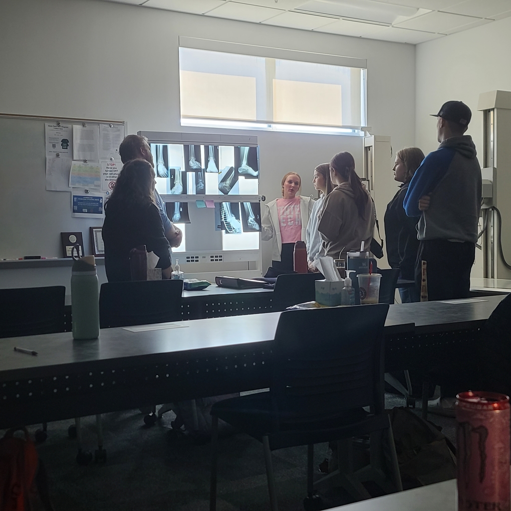 Mrs. Chott took our 8th grade students to State Technical College of Missouri to explore careers in Business Computers, Construction, and Health Sciences.The photos below are from the group touring the Health Sciences program and learning about future opportunities in the medical field.