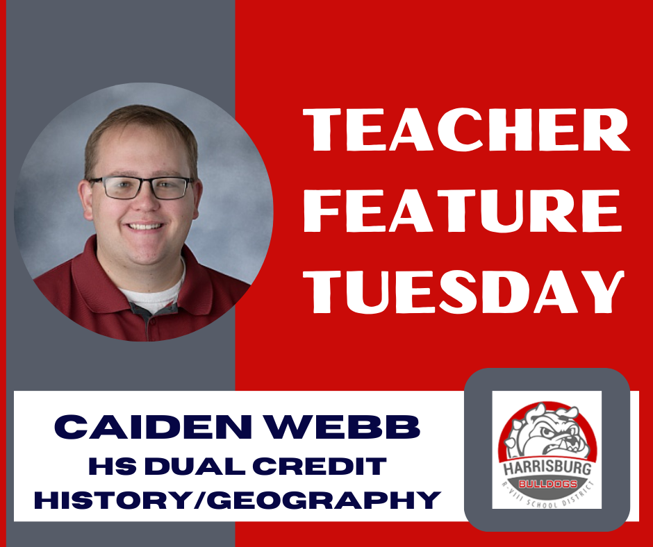TFT Graphic with image of Caiden Webb and district logo
