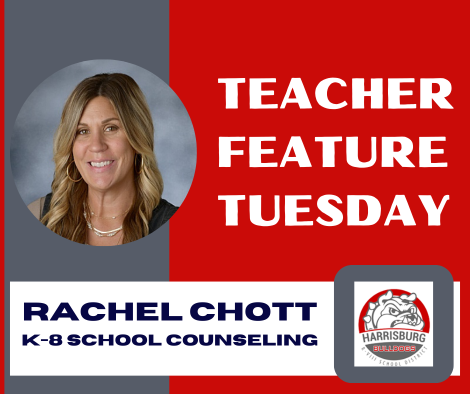 TFT Graphic with image of Rachel Chott and district logo