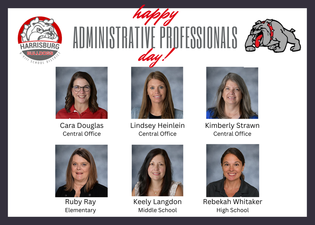 Admin Profesional's Day with images of Cara Douglas, Lindsey Heinlein, Kim Strawn, Ruby Ray, Keely Langdon, and Rebekah Whitaker