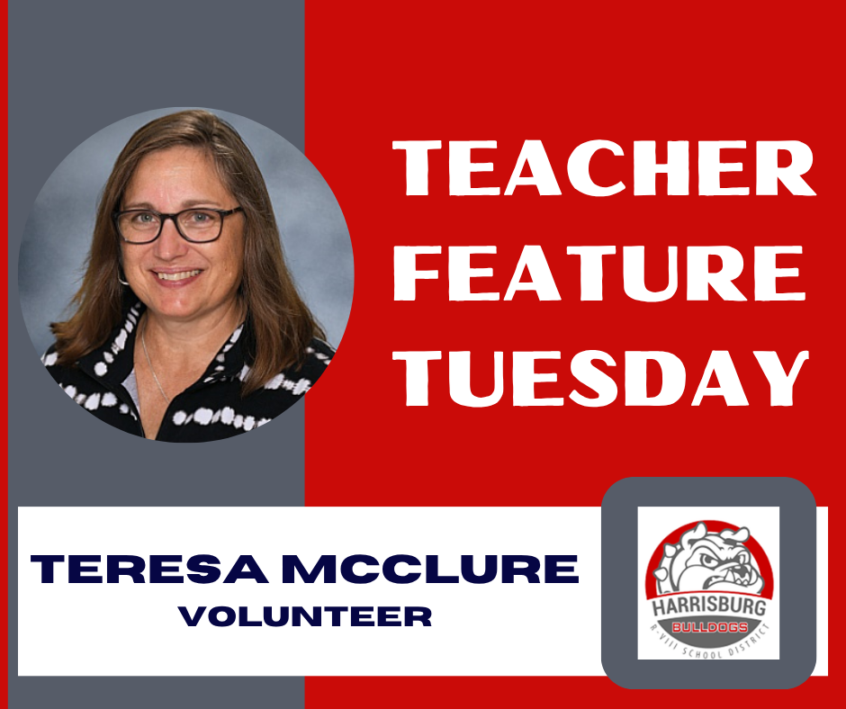 TFT Graphic of Teresa McClure with district logo