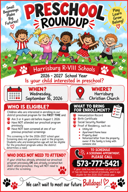 Preschool Roundup Flyer