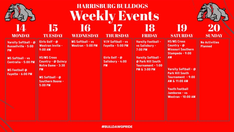 weekly events