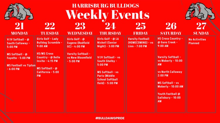 weekly events