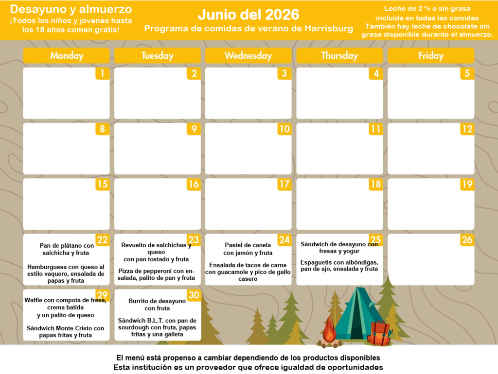 June Summer Meals SPA