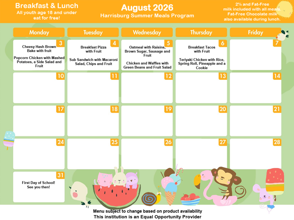 August Summer Meals