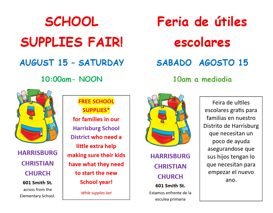 School Supplies Fair
