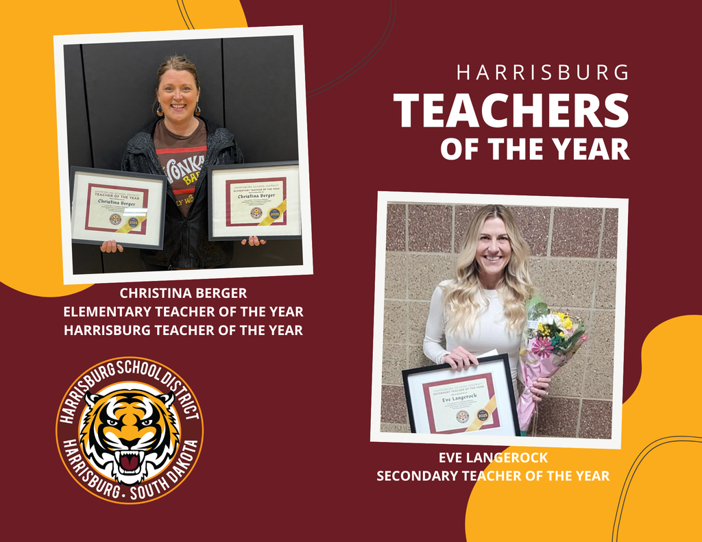 Harrisburg Teachers of the Year. Christina Berger and Eve Langerock.