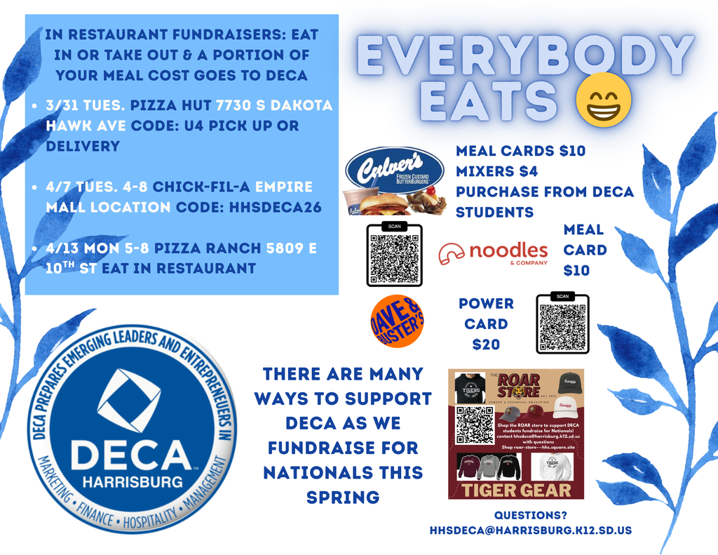 description, logos and qr codes for purchase of meal cards