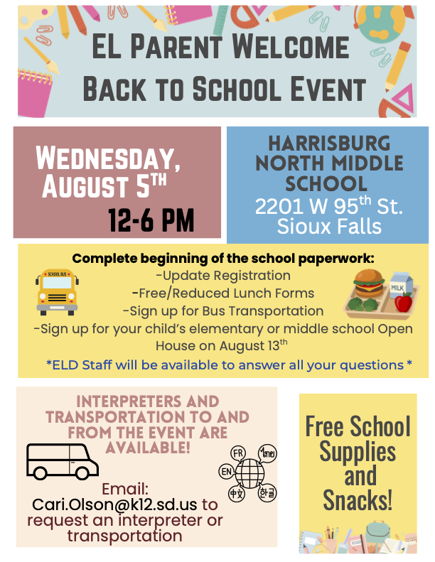 EL Parent Welcome Back to School Event
