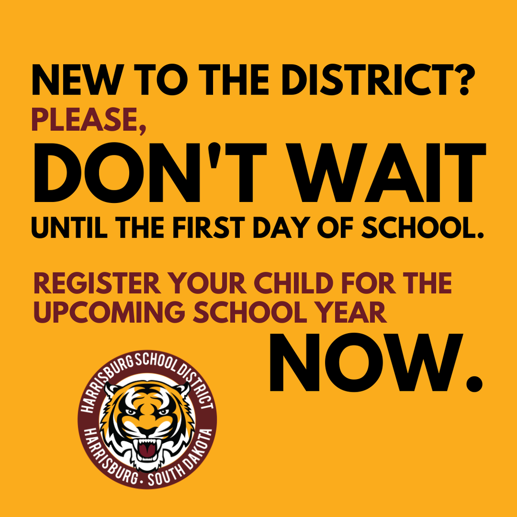 new to the District? register now! don't wait.