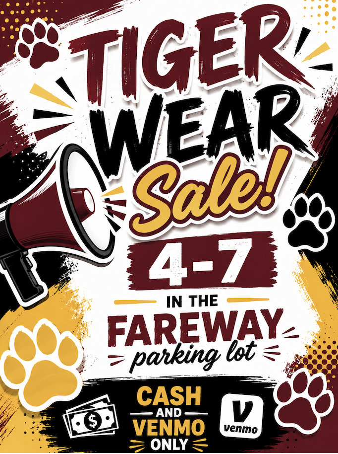 Liberty PTO Tiger Wear Sale - August 28 @ HB Fareway