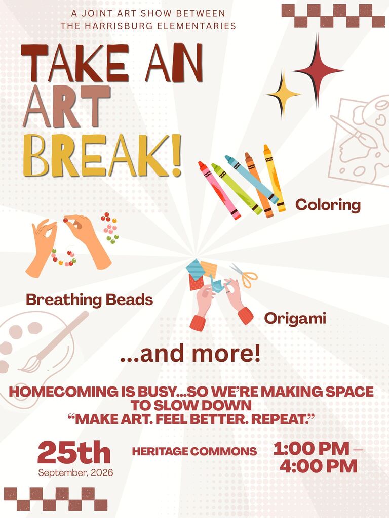 take an art break! homecoming is busy... so we're making space to slow down.