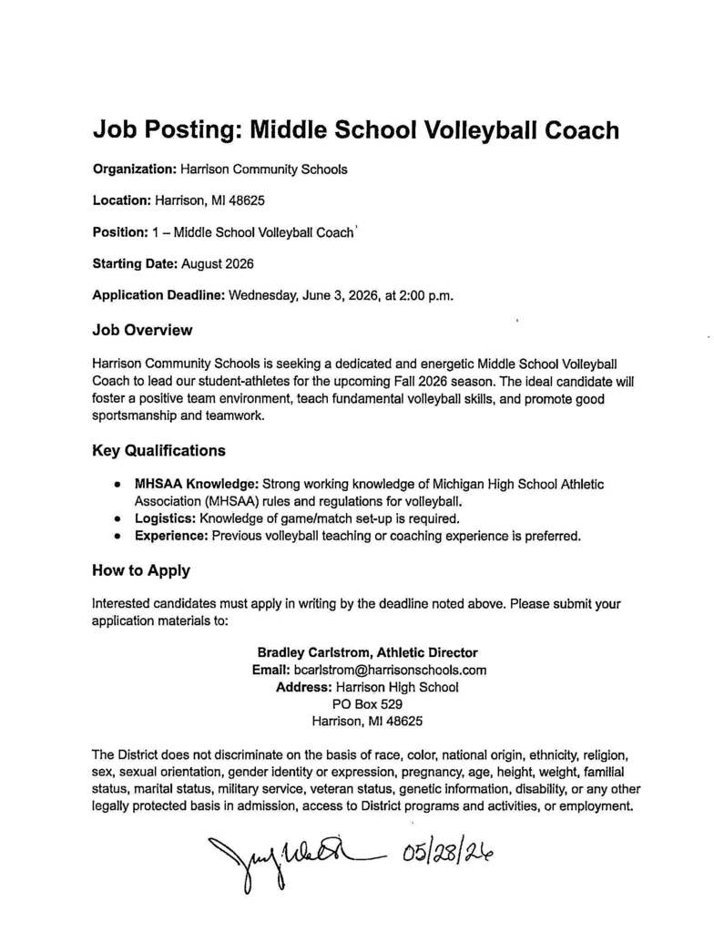 MS Volleyball Coach