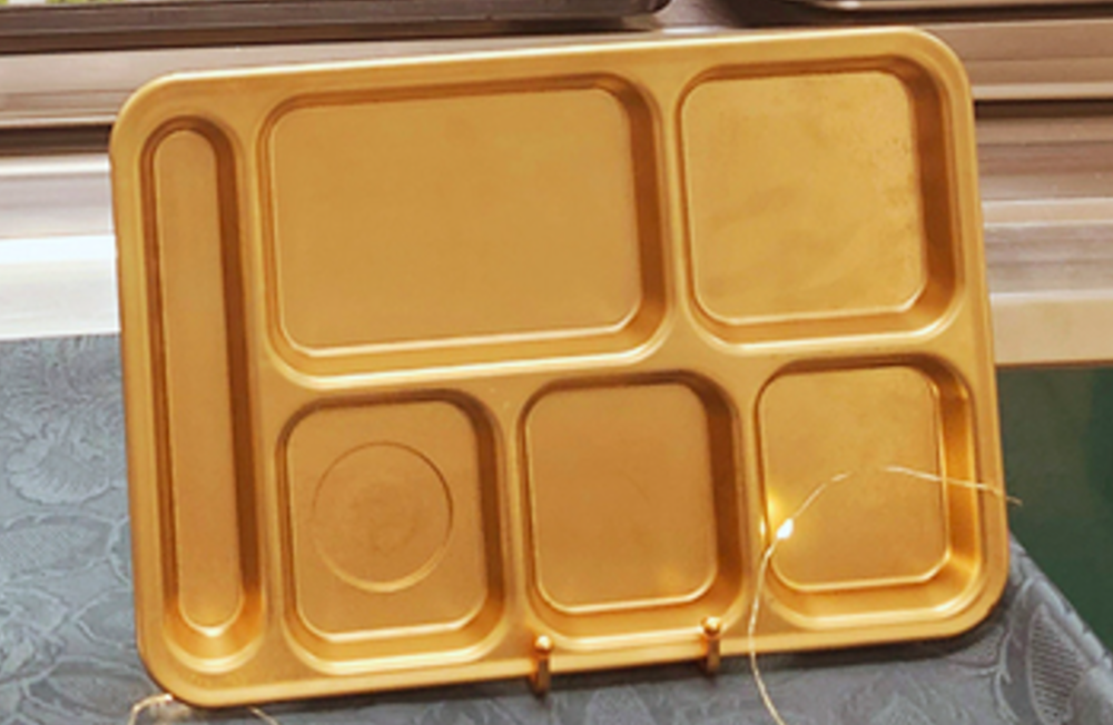 golden tray
