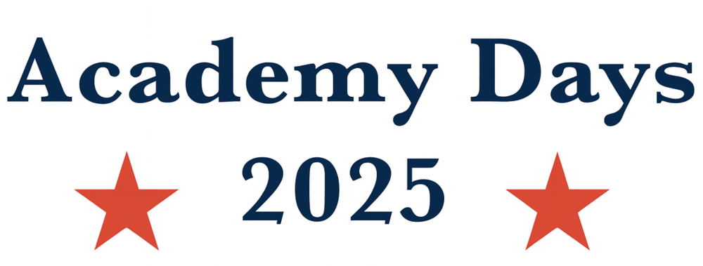 Text readying "Academy Days 2025" with stars