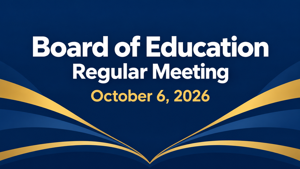 Board of Education to Meet Tuesday, October 6