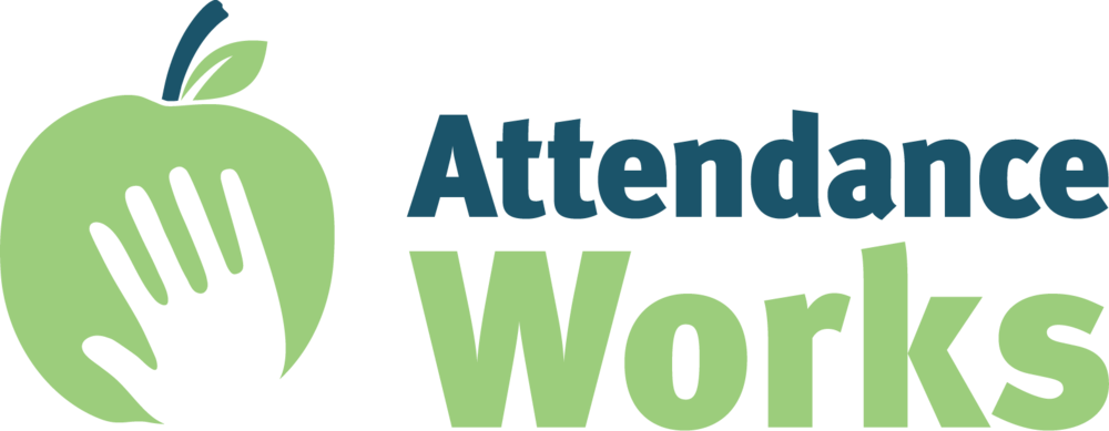 Attendance Works logo with a hand inside an apple next to the words Attendance Works