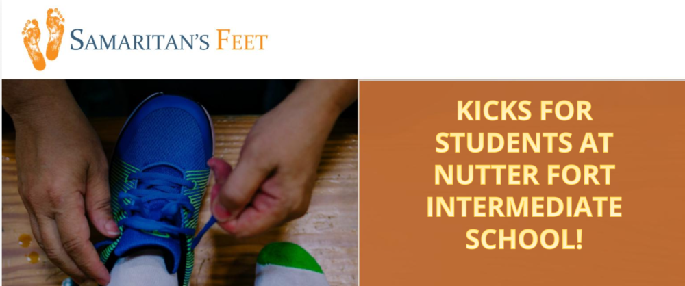 Samaritan’s Feet  Kicks for Students  at Nutter Fort Intermediate School!