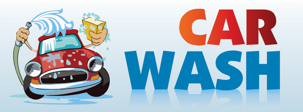 car wash text with a car being washed