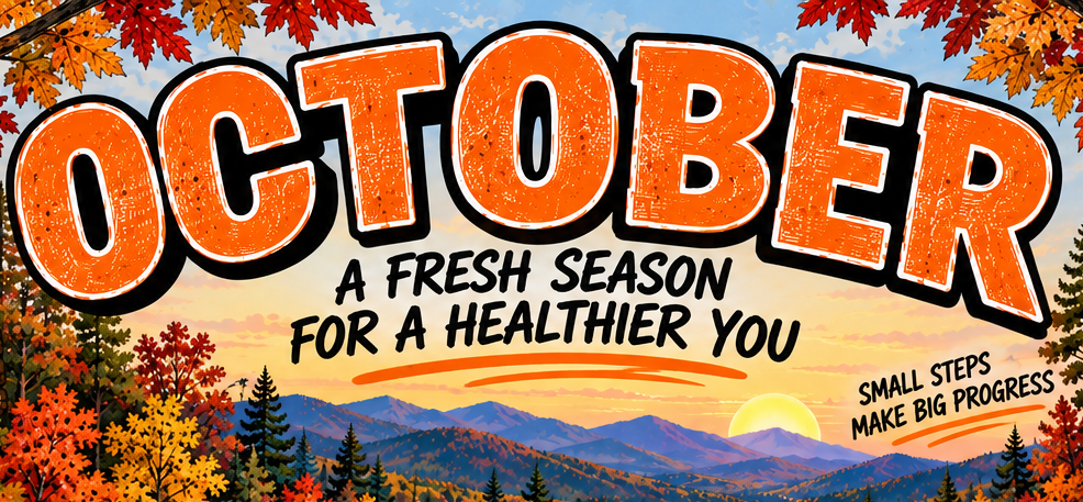 October: A fresh season for a healthier you. Small steps make big progress