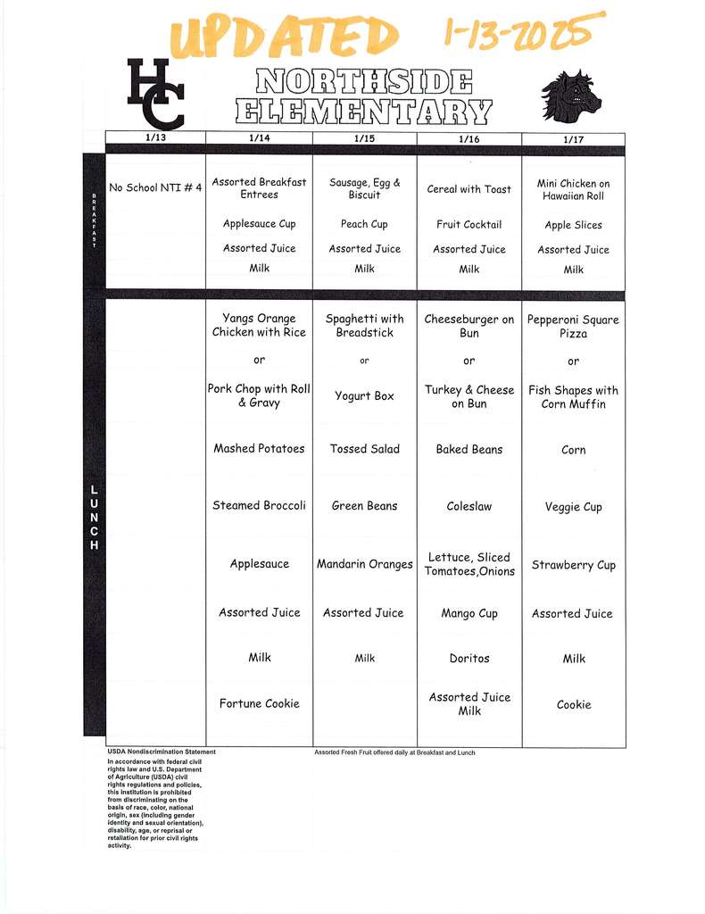 school menu