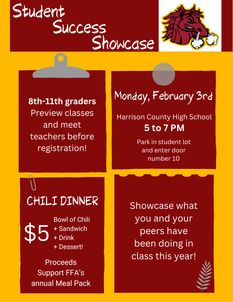 HCHS Student Success Showcase - February 3rd from 5-7pm.