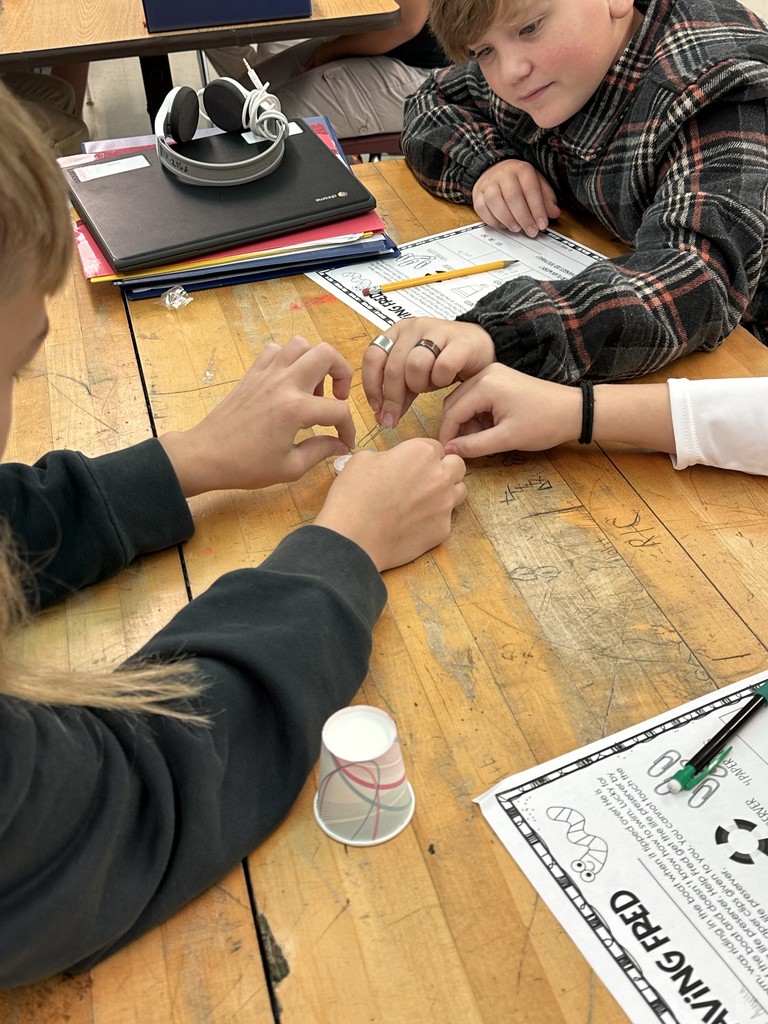 Students in Mrs. Callahans' class practiced several of the seven habits during RTI. They synergized, practiced think-win-win, and began with the end in mind as they created a plan and worked together to get Fred through the life preserver and back on the boat, just using paper clips.