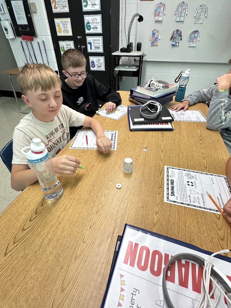 Students in Mrs. Callahans' class practiced several of the seven habits during RTI. They synergized, practiced think-win-win, and began with the end in mind as they created a plan and worked together to get Fred through the life preserver and back on the boat, just using paper clips.