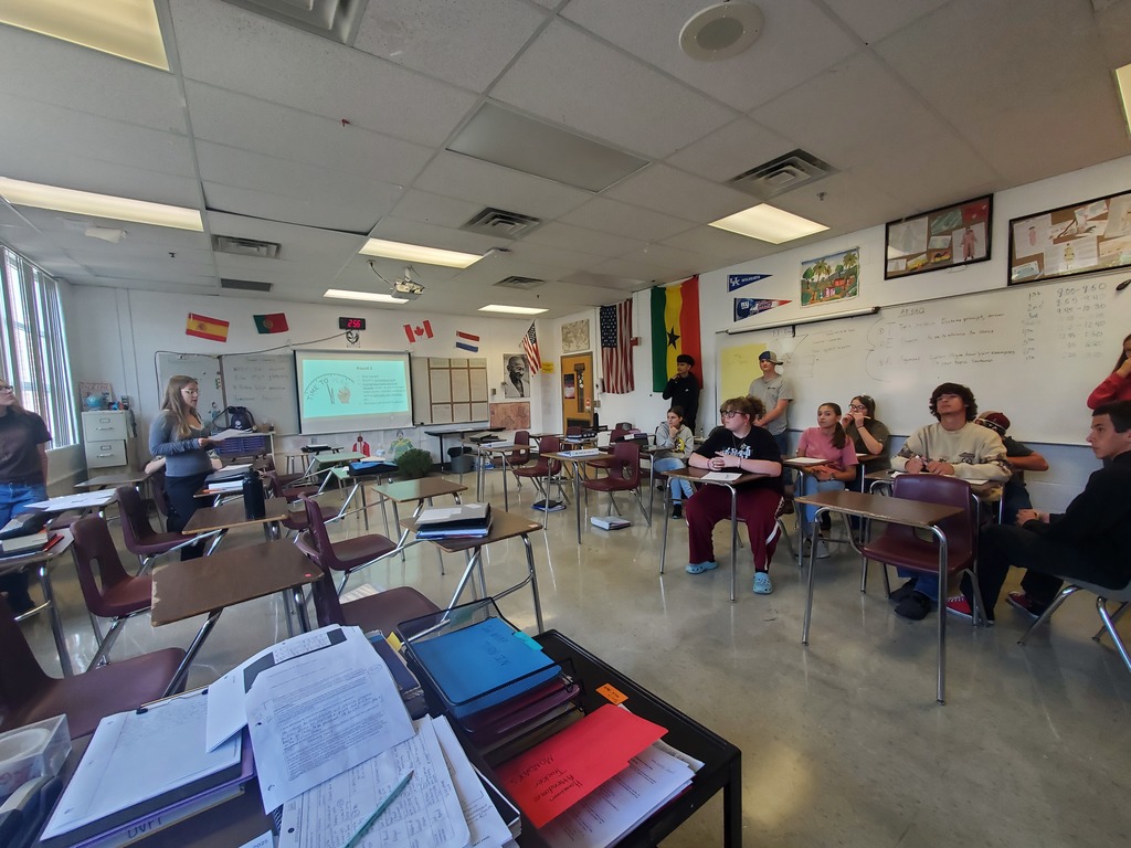 Students in Ms Duff's World History participated in a document Thrash Out and added evidence to historical statements.