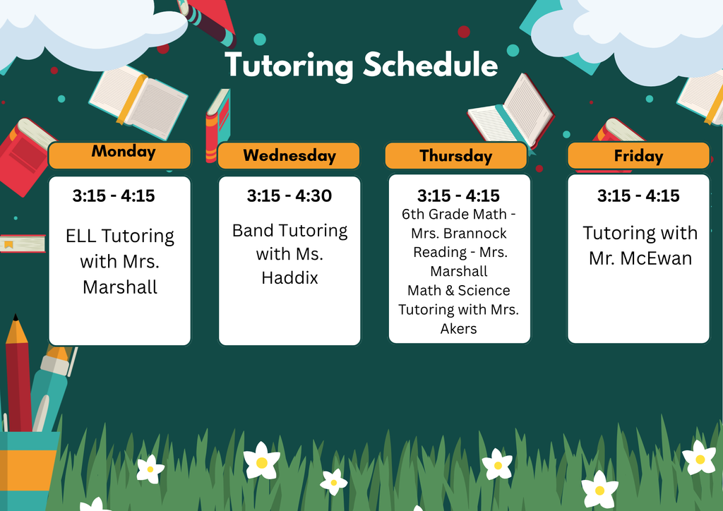 HCMS tutoring schedule 