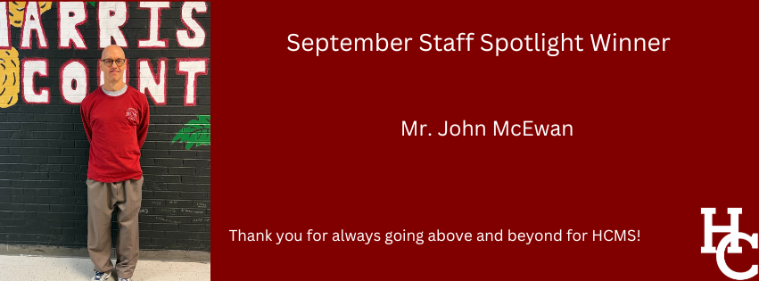 September Staff Spotlight Winner-Mr. John McEwan