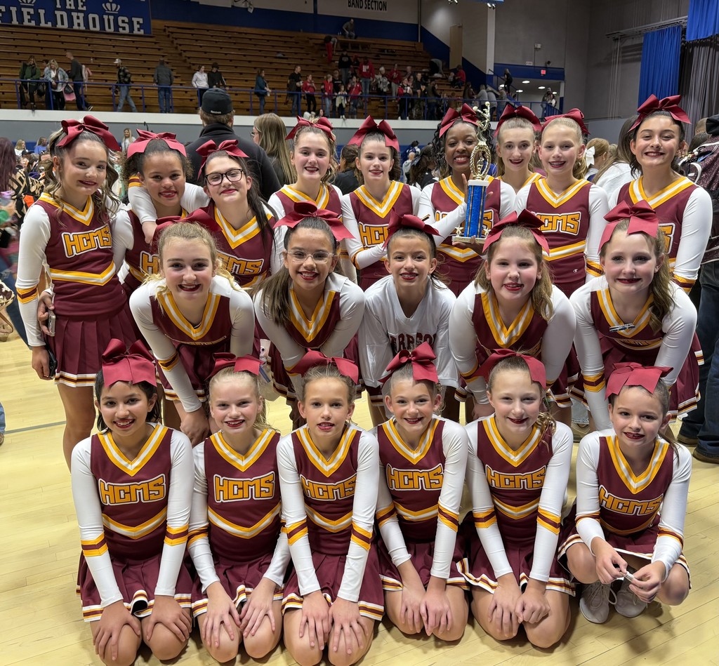 HCMS cheerleaders are division 10 champions