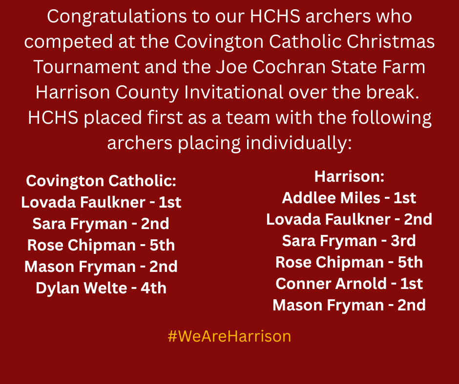 Congrats HCHS Archery