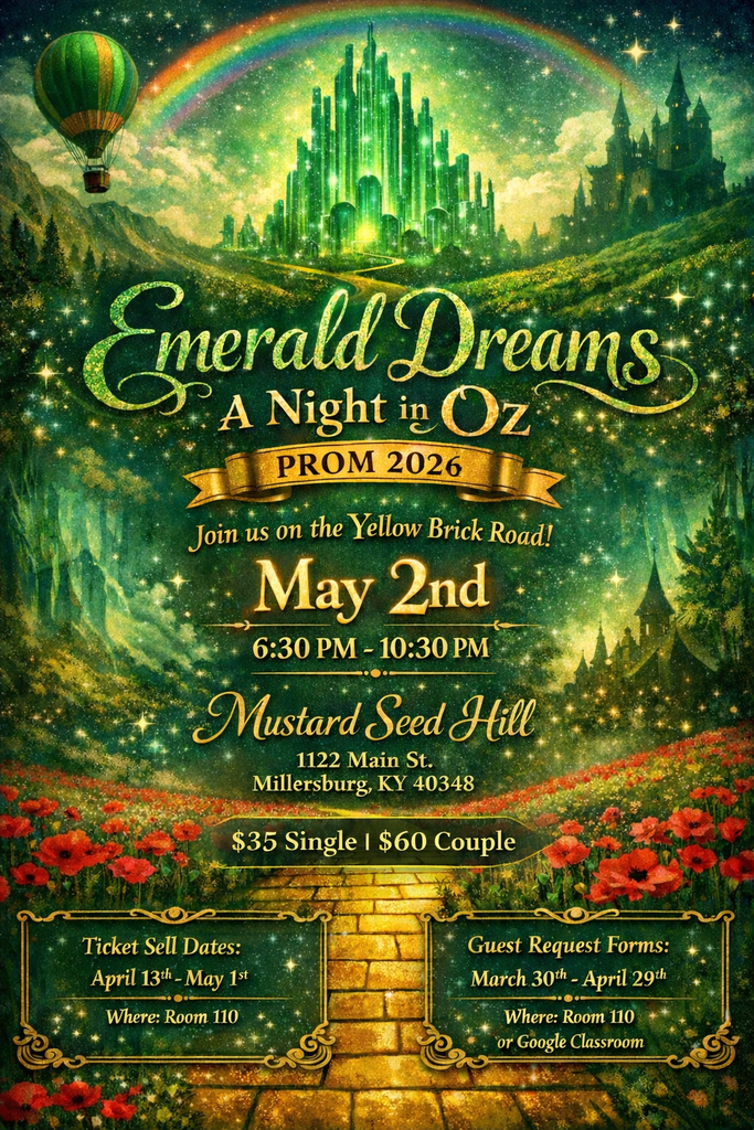 HCHS Prom is May 2nd.