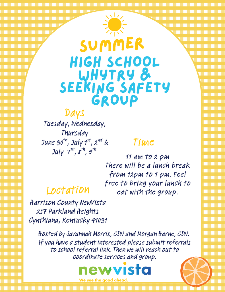 Summer high school why try and seeking safety group with Newvista 