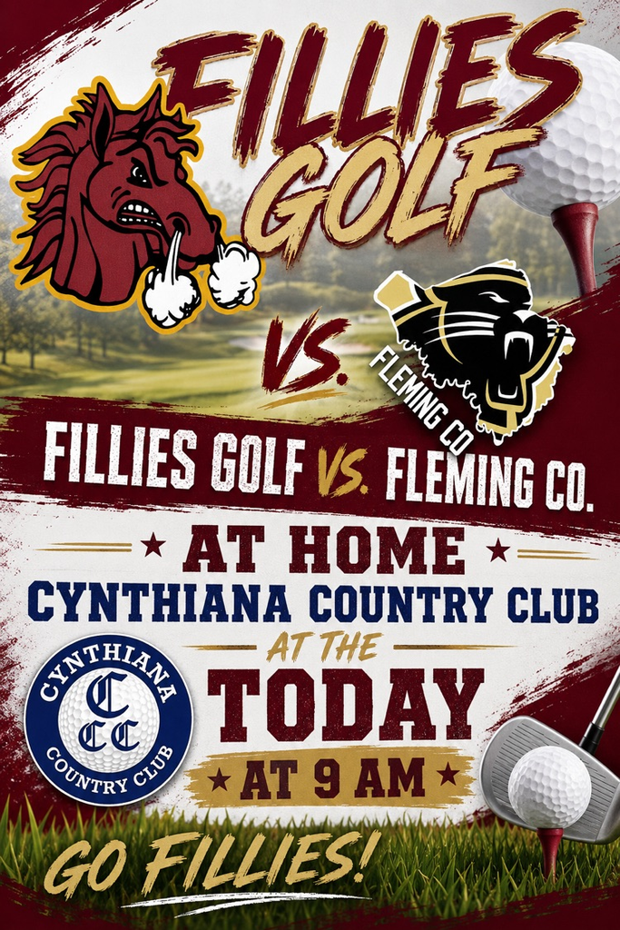 Fillies Golf home opener today at 9am.