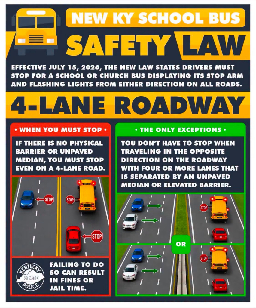 New School Bus Safety Law In Kentucky.