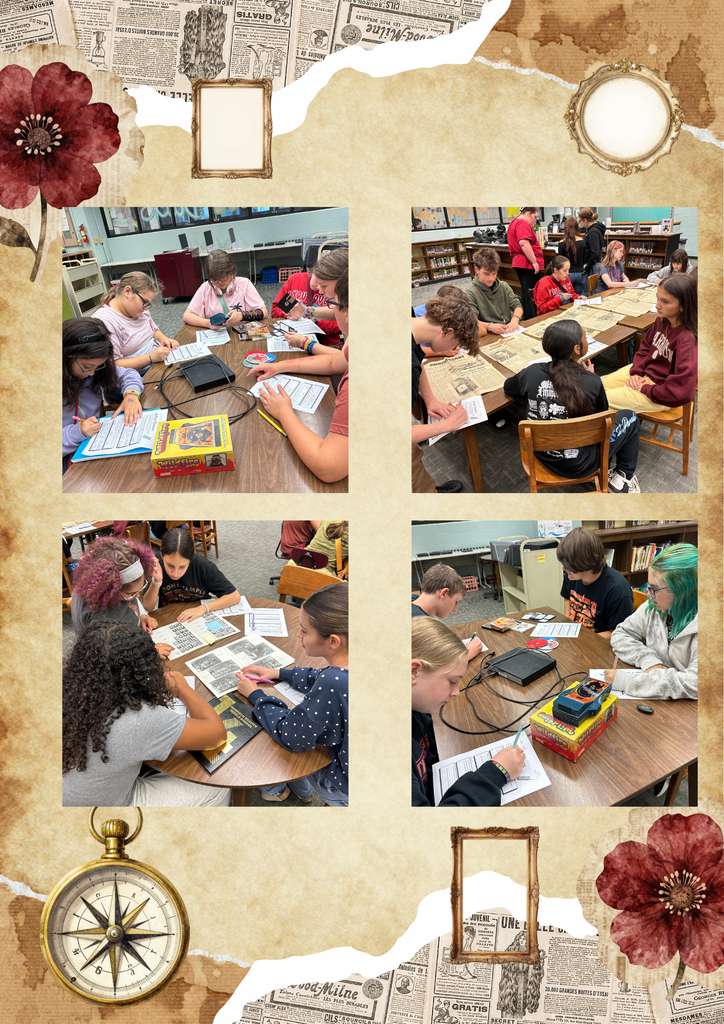 Historical artifact activity in 8th grade social studies