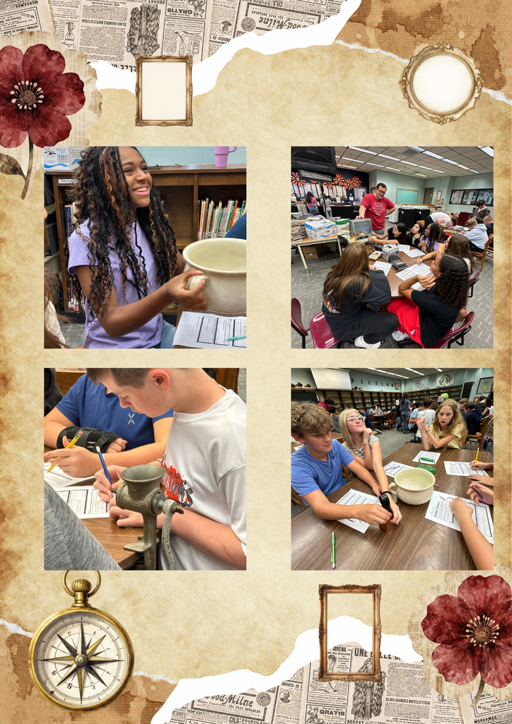 Historical artifact activity in 8th grade social studies