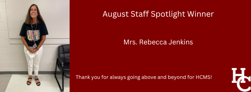 August staff spotlight winner: Mrs. Rebecca Jenkins