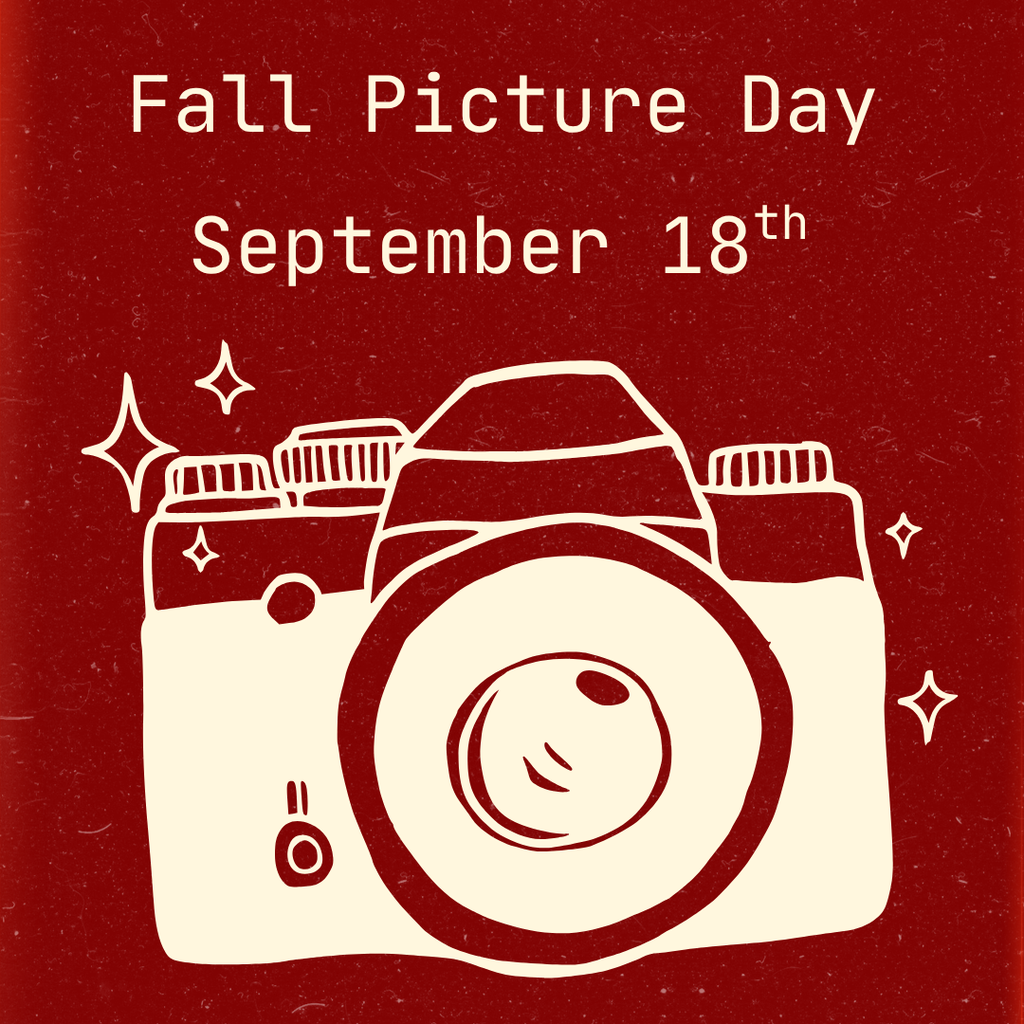 Picture day is Friday, September 18th. 