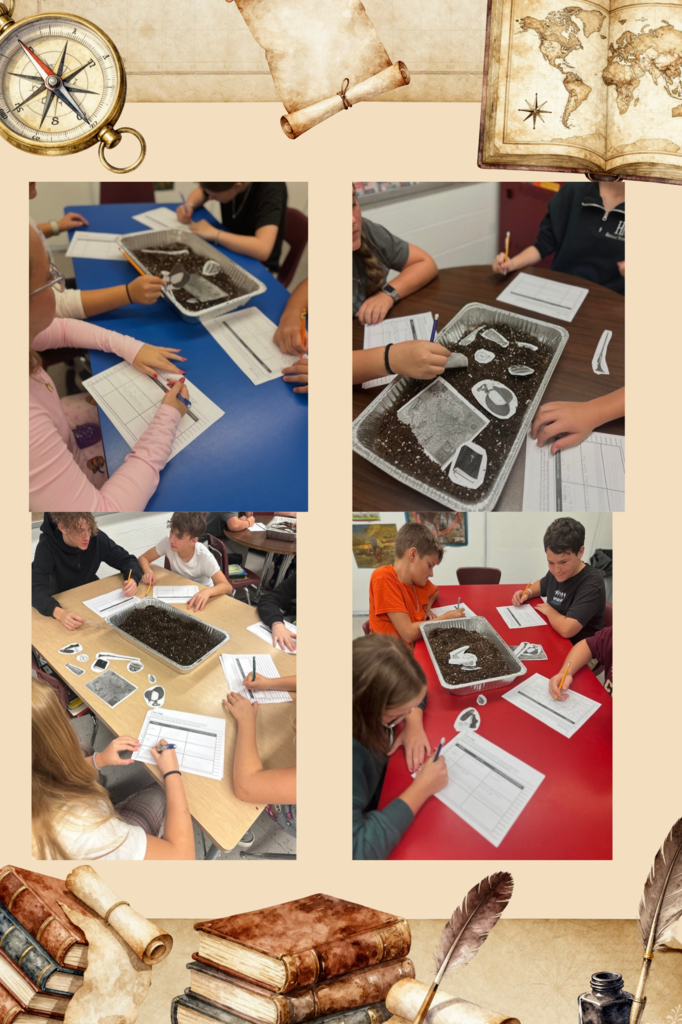8th grade history historical artifact dig