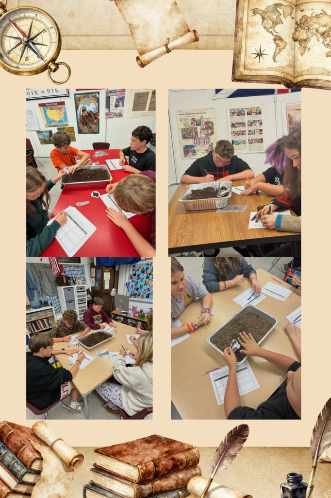 8th grade history historical artifact dig