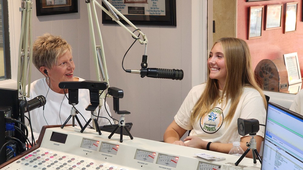 Student being interviewed