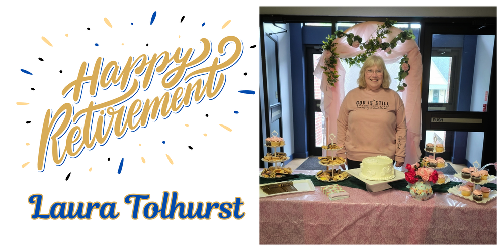 Happy Retirement Laura Tolhurst (included picture of Laura)