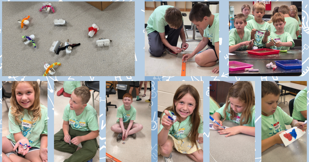 Camp Discovery students at work in classrooms
