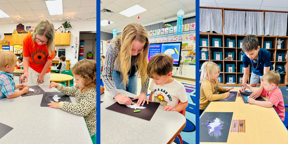 6th graders teaching preschool students